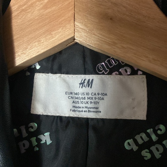 H&M girls MC Jacket, size 10, worn once, great condition - Picture 3 of 3